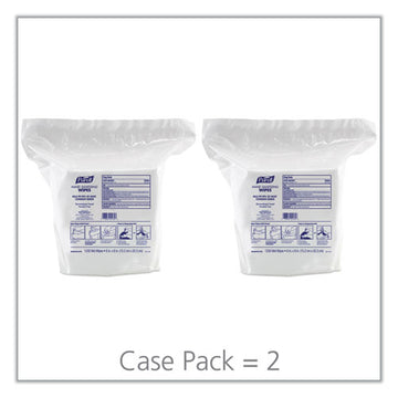 PURELL® Hand Sanitizing Wipes, 6" X 8", White, Fresh Citrus Scent, 1200-refill Pouch, 2 Refills-carton freeshipping - TVN Wholesale